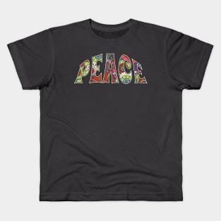 Retro Vintage Peace Kids T-Shirt